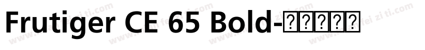 Frutiger CE 65 Bold字体转换